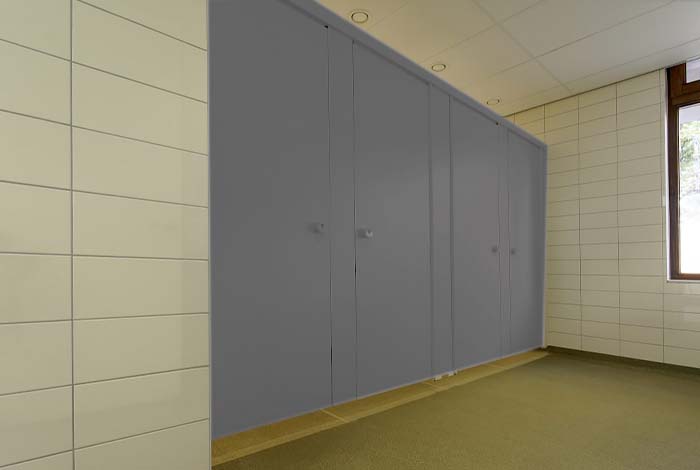 Sanitärtrennwand Standard 4 Türen